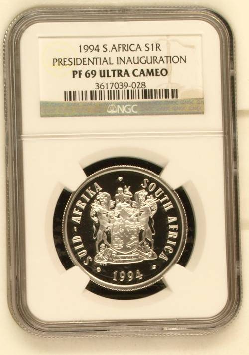 " 2nd Finest - Only Two Coins Graded Higher " PF69 Ultra Cameo 1994 R1 Presidential Inauguration.